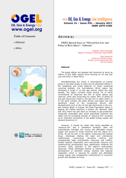 OGEL 1 (2017 - Oil and Gas Law and Policy in West Africa