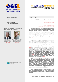 OGEL 5 (2021 - COVID-19 and the Energy Transition